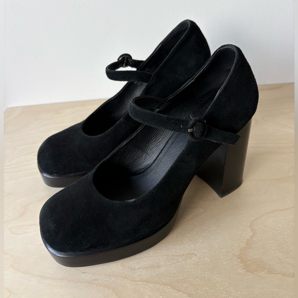 Jeffery Campbell Velvet Mary-Jane Heels Size 8.5